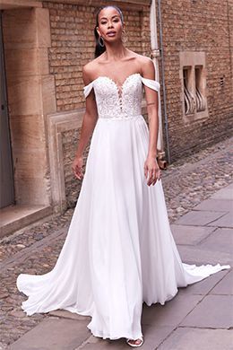 Adore by Justin Alexander Style 11189 Maeve Plunging Sweetheart Neckline Dress with Detachable Chiffon Straps
