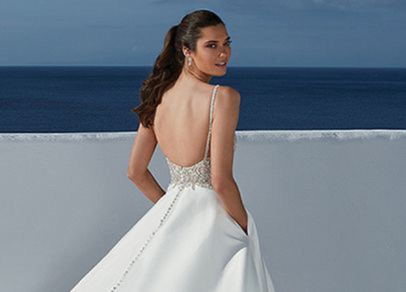 Justin Alexander Style 88174 Blanche Ball Gown with Beaded Bodice and Stretch Mikado Skirt