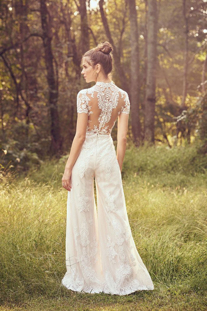 justin alexander bridal jumpsuit
