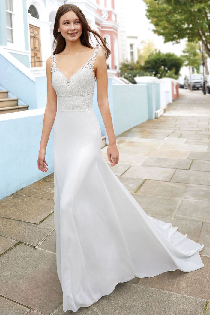 abiti da sposa in georgette di seta