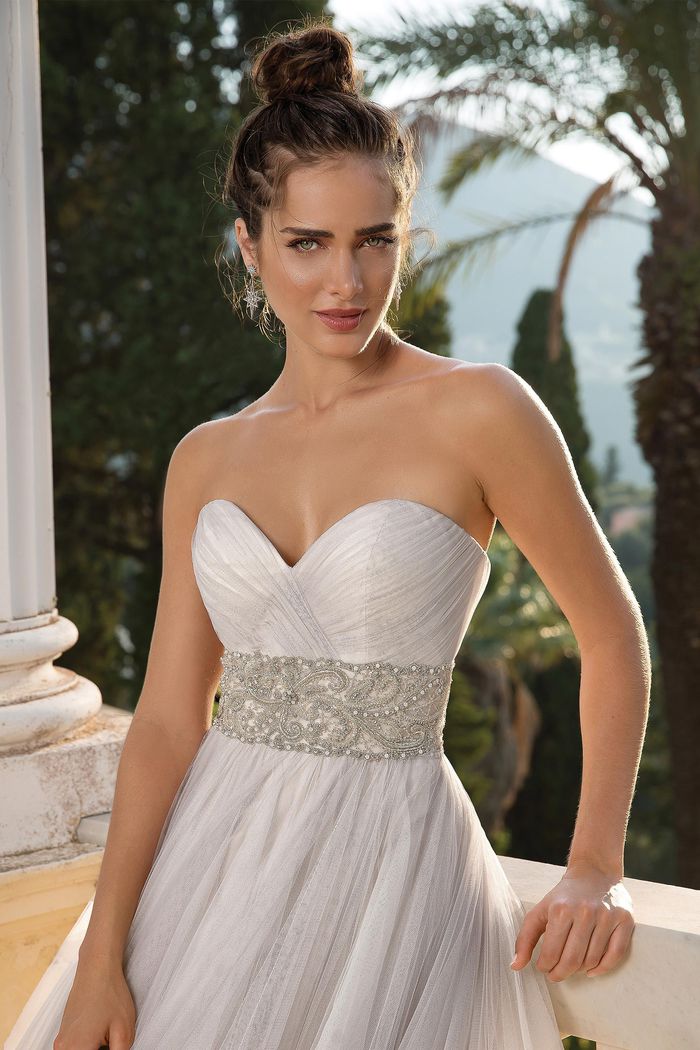 Morilee Bridal Elaborately Beaded Yoke On Organza Wedding Dress Morilee