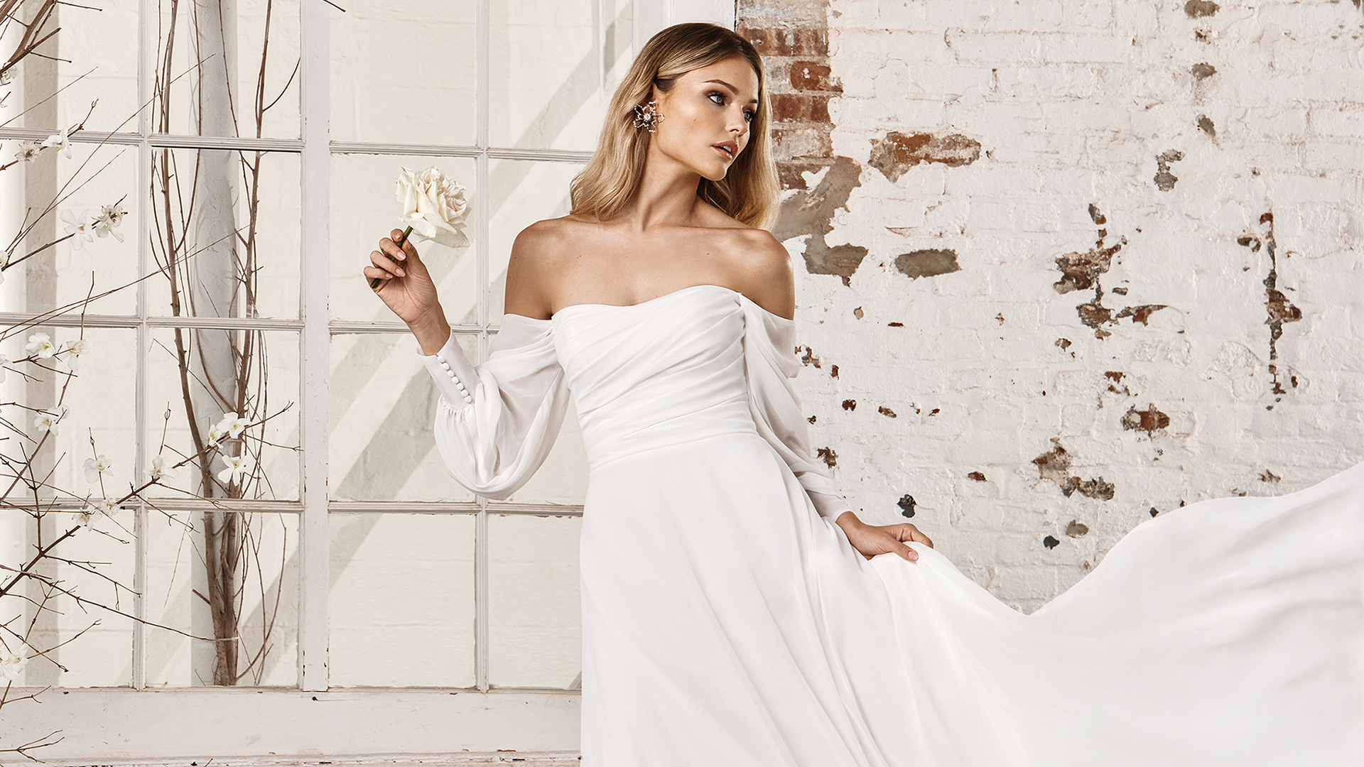 Classic A-Line Bridal Gown with a Structured Bodice