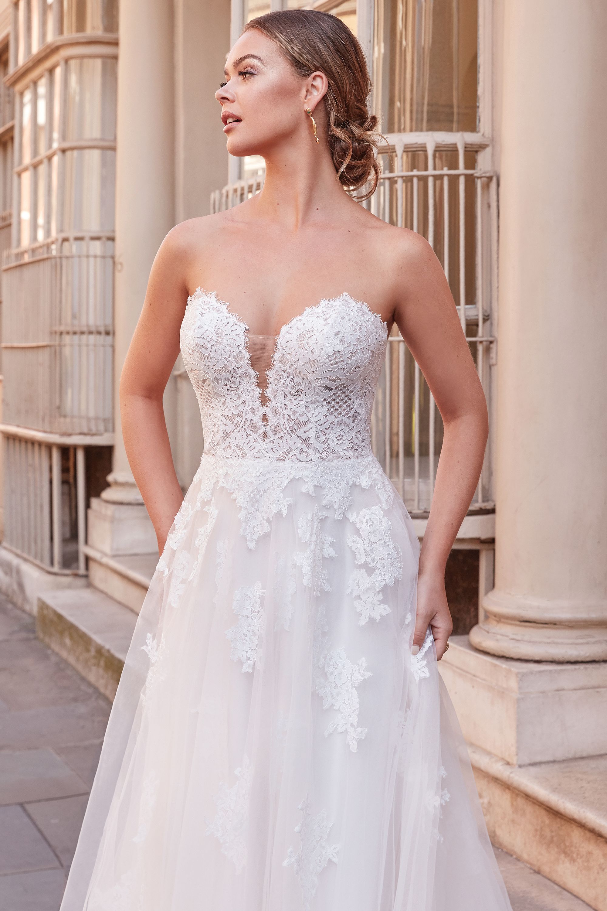Style Valerie Tulle ALine Wedding Dress with Plunging Sweetheart
