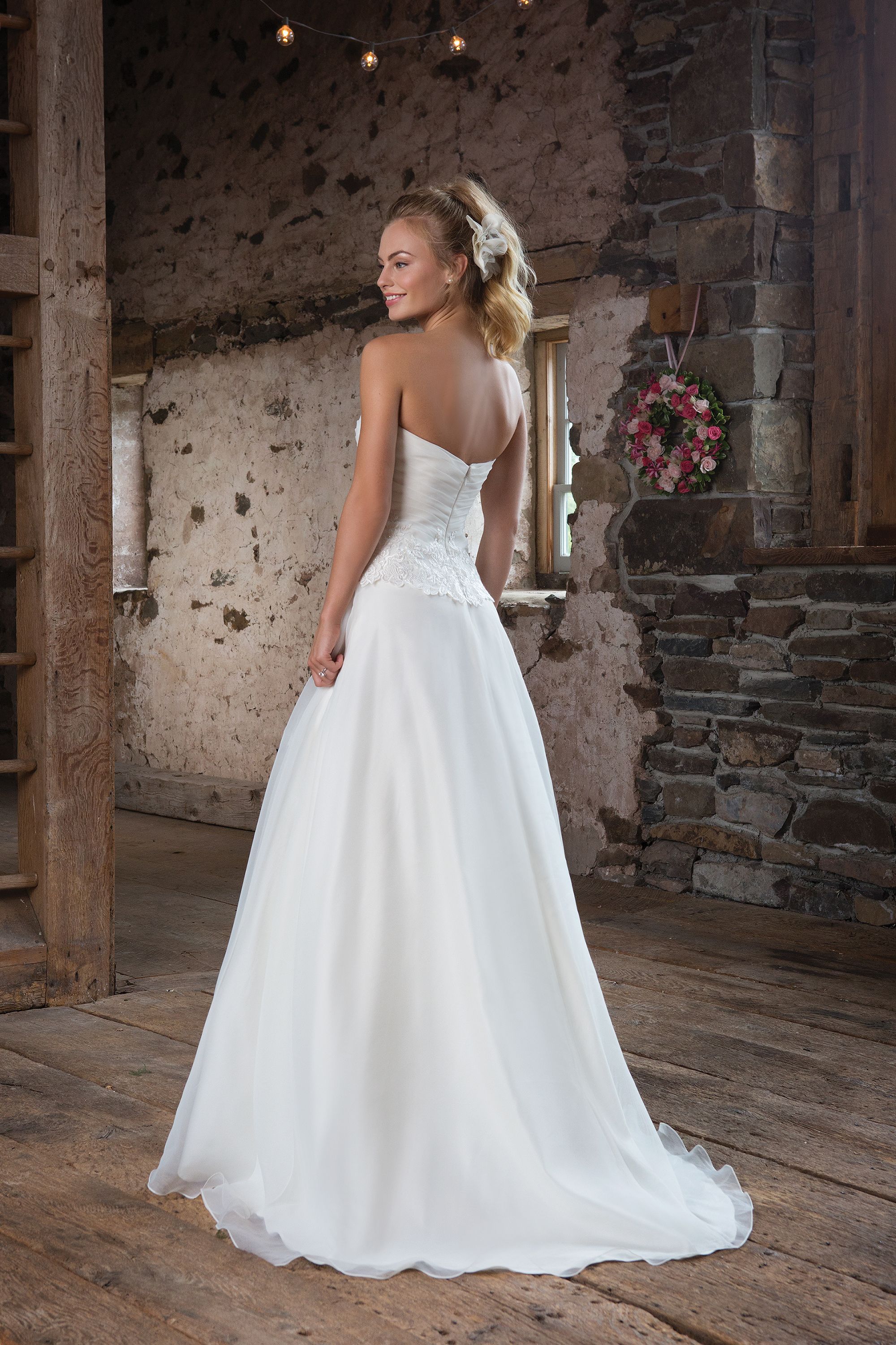 Draped Sweetheart Bodice A-Line Formal Dress Marigold