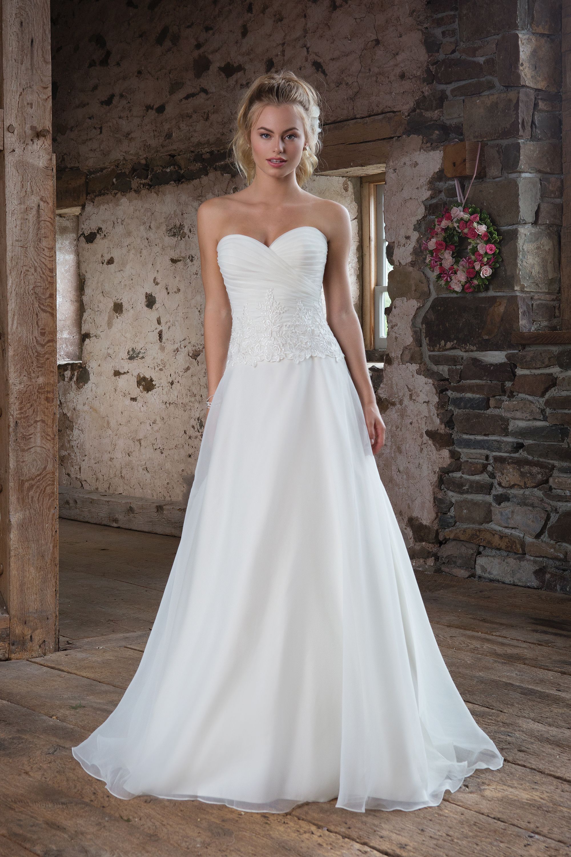 Draped Sweetheart Bodice A-Line Formal Dress Orchid main image 1